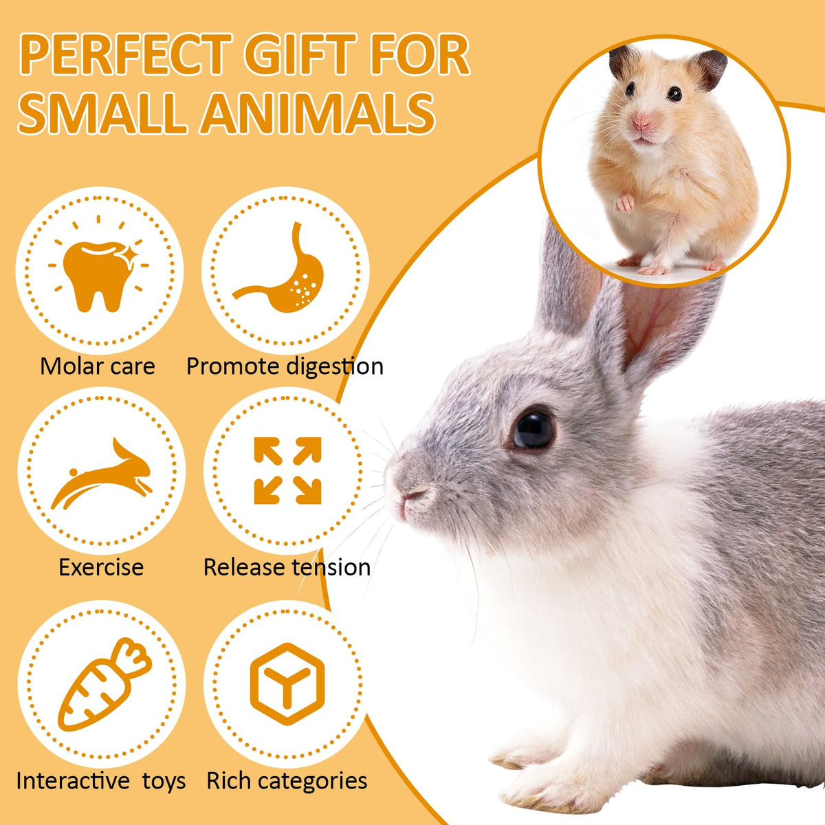 30PCS Guinea Pig Hay Grass Cake Food Set Natural Rabbit Chew Toys for Teeth (30Pack-grass cake)