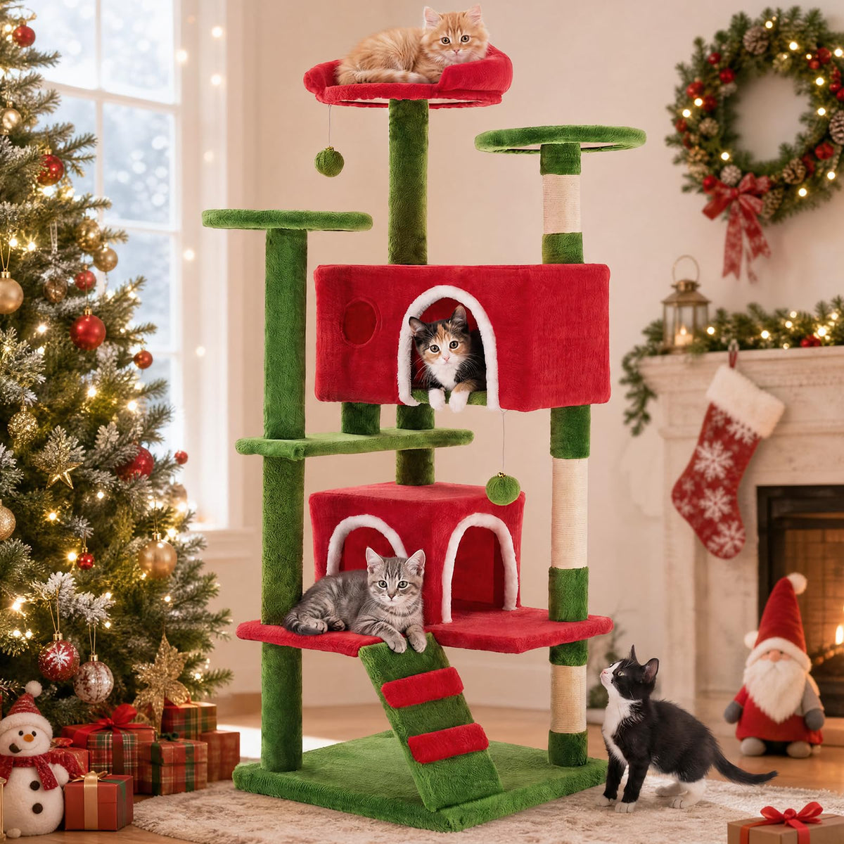 54 inch Cat Tree Tower with Scratching Posts