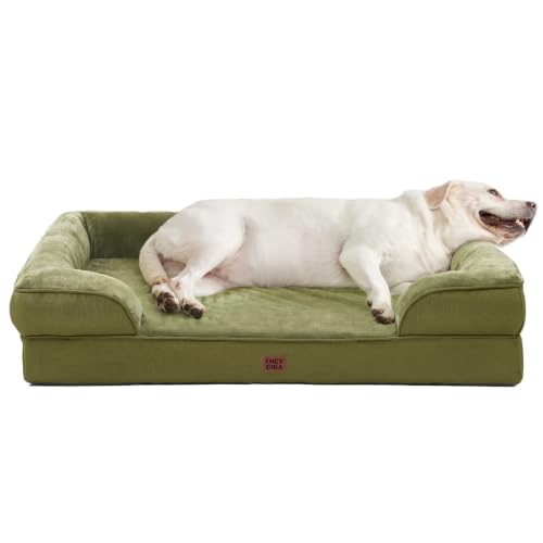 Orthopedic XXL Dog Bed (Olive Green / 46.0"l X 35.0"w X 7.5"th)