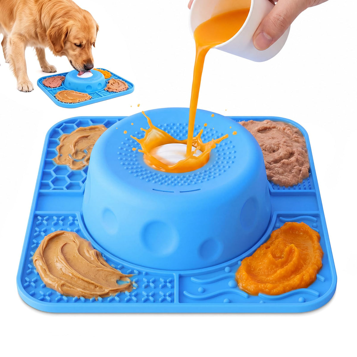 Slow Feeder Dog Bowls & Lick Mat for Dogs