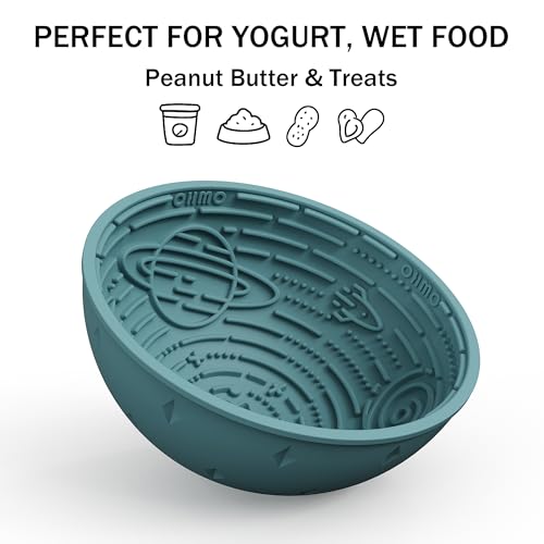 Slow Feeder Bowl & Lick Mat for Dogs (Light Blue / 6.3 inches)