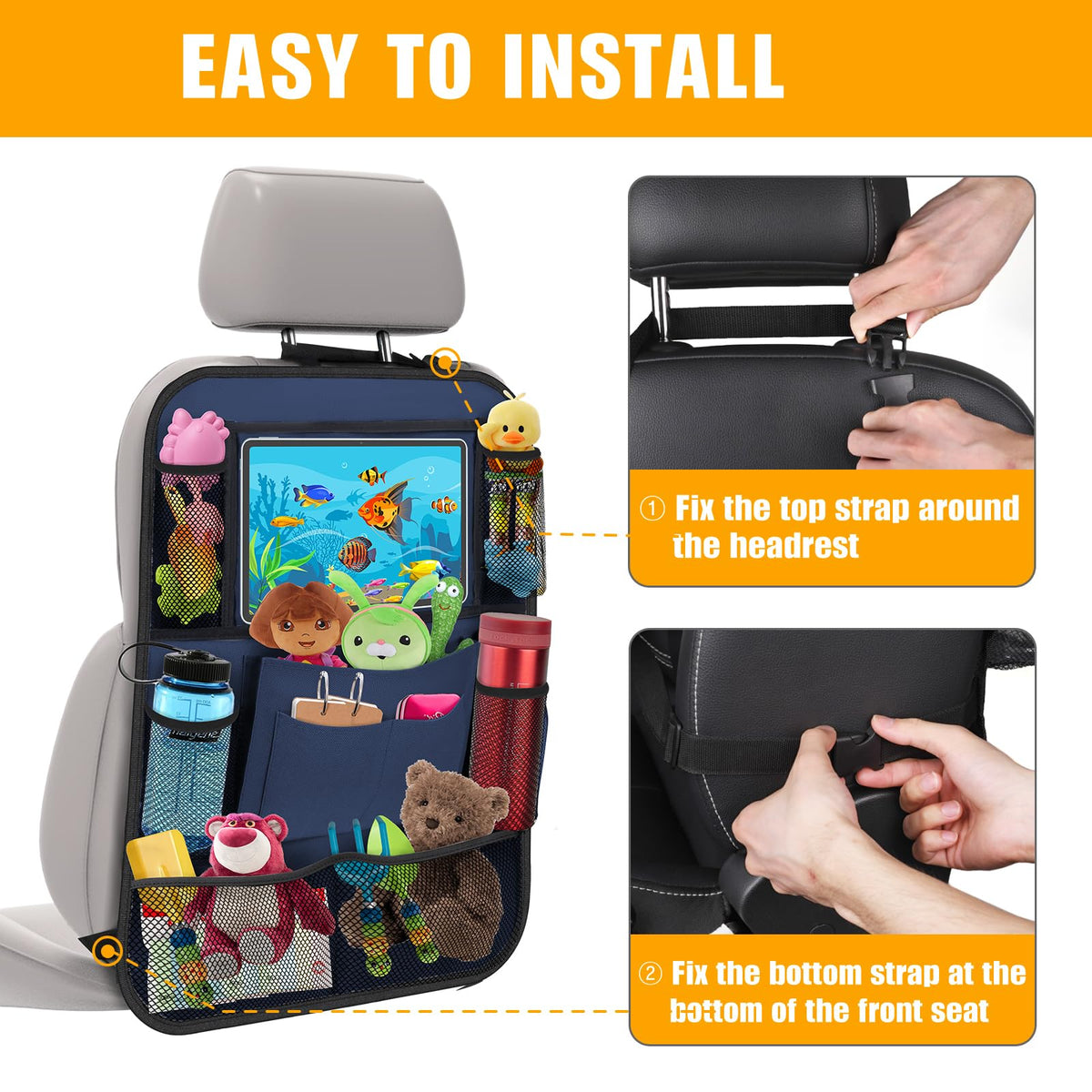 Backseat Car Organizer w (Blue)