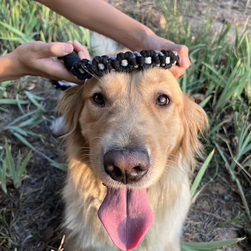 5FT Braided Cotton Rope Leash for Small (Black)