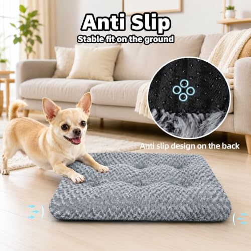 Dog Bed Small Size (Dark Grey / 17"L x 14"W x 2"Th)