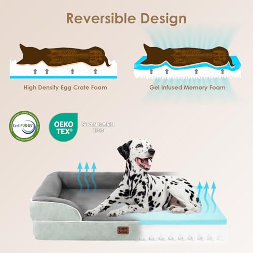Orthopedic XXL Dog Bed (Greyish Green / 46.0"l X 35.0"w X 7.5"th)
