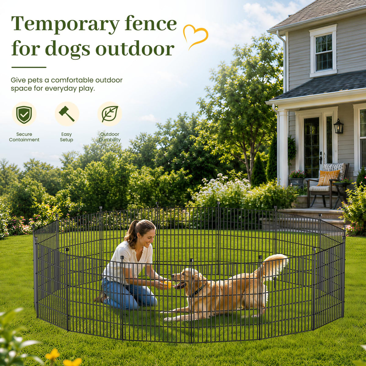 No Dig Garden Fence Outdoor for Yard (40 in(H) X 11.8 ft(L))