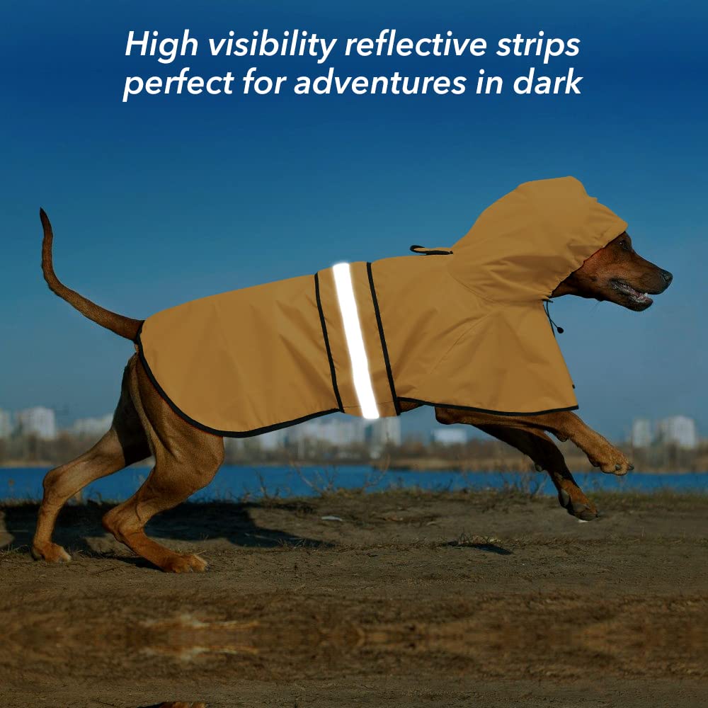Reflective Dog Rain Coats (Yellow / Large)