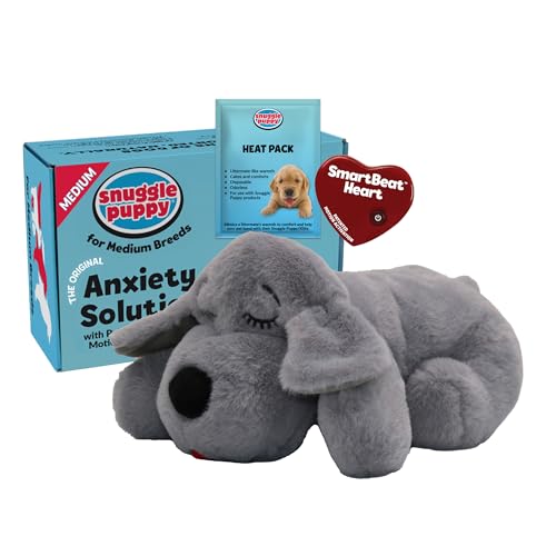 Snuggle Puppy Heartbeat Toy (Grey / 1 Count (Pack of 1))