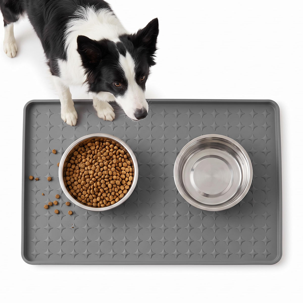 Silicone Pet Feeding Mat (Grey / 24"L x 16"W)