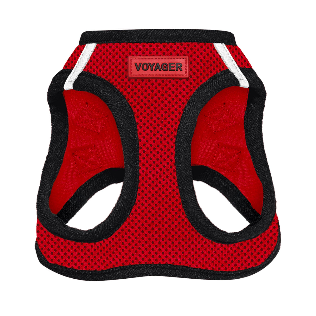 Voyager Step in Air Dog Vest Harness (Red/Black Trim / S (Chest: 14.5 - 16"))