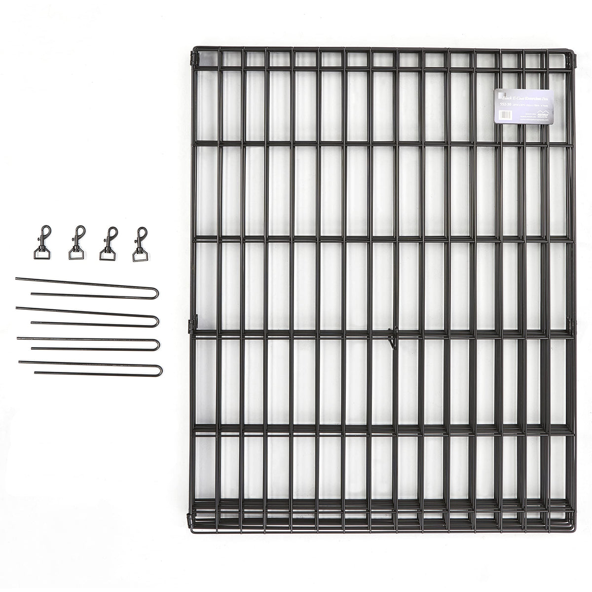 MidWest 48 Inch Exercise Pen (Black No Door / 48" H)