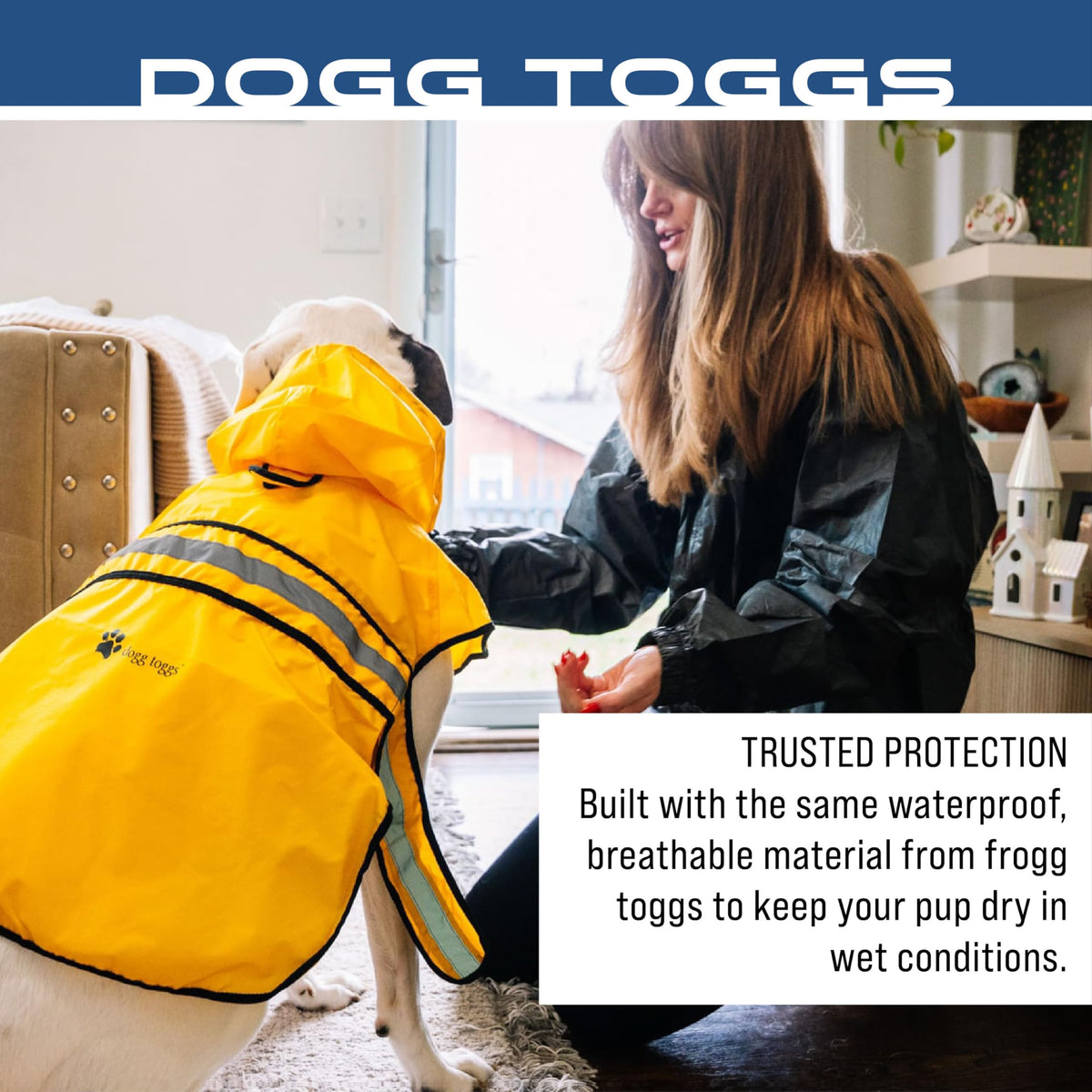 Dogg Toggs Raincoat (Yellow / X-Large)
