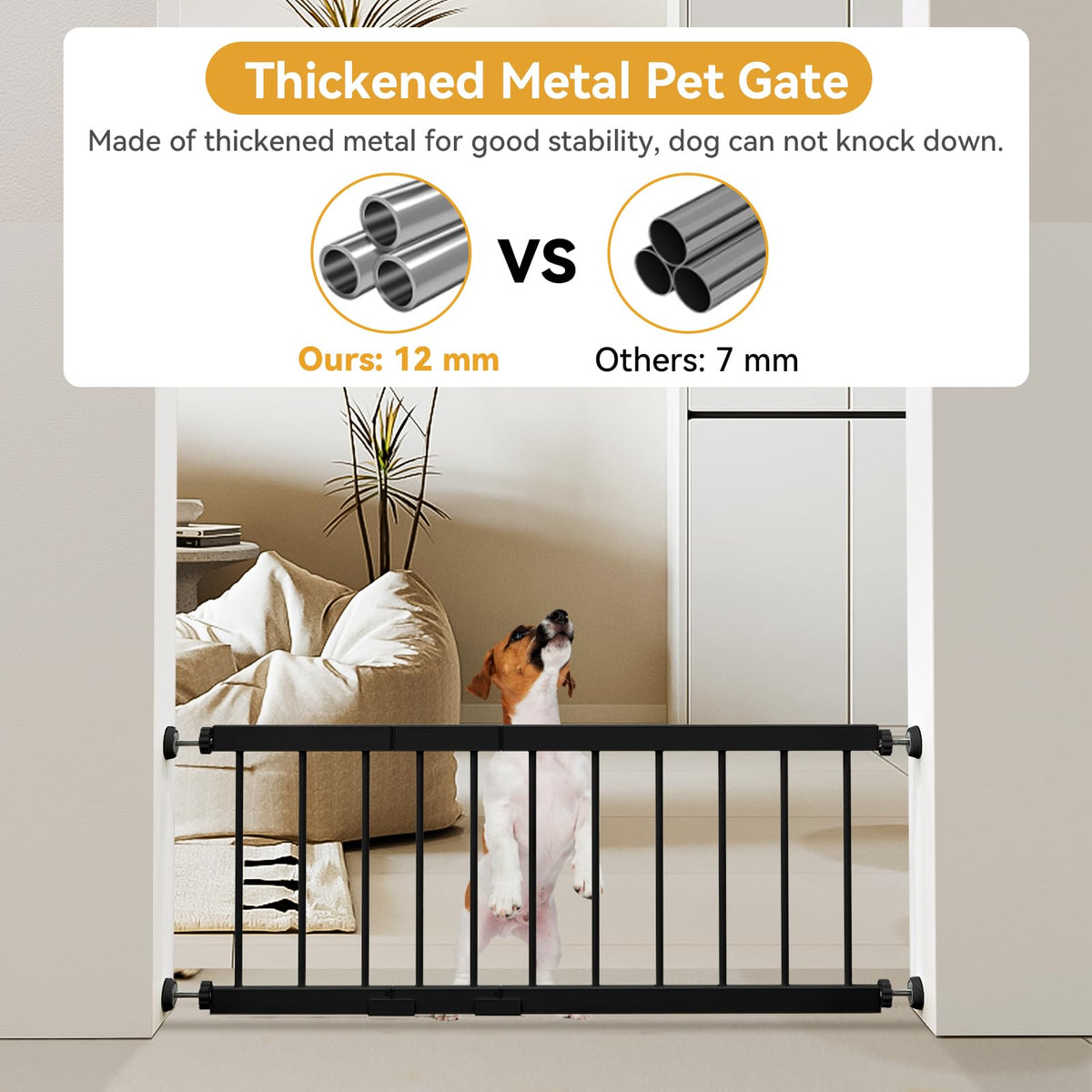 Dog Gate Indoor (18-45''W*18''H / Black)