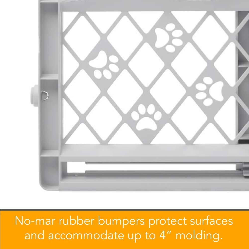 North States Paws Portable Pet Gate (Light Gray)