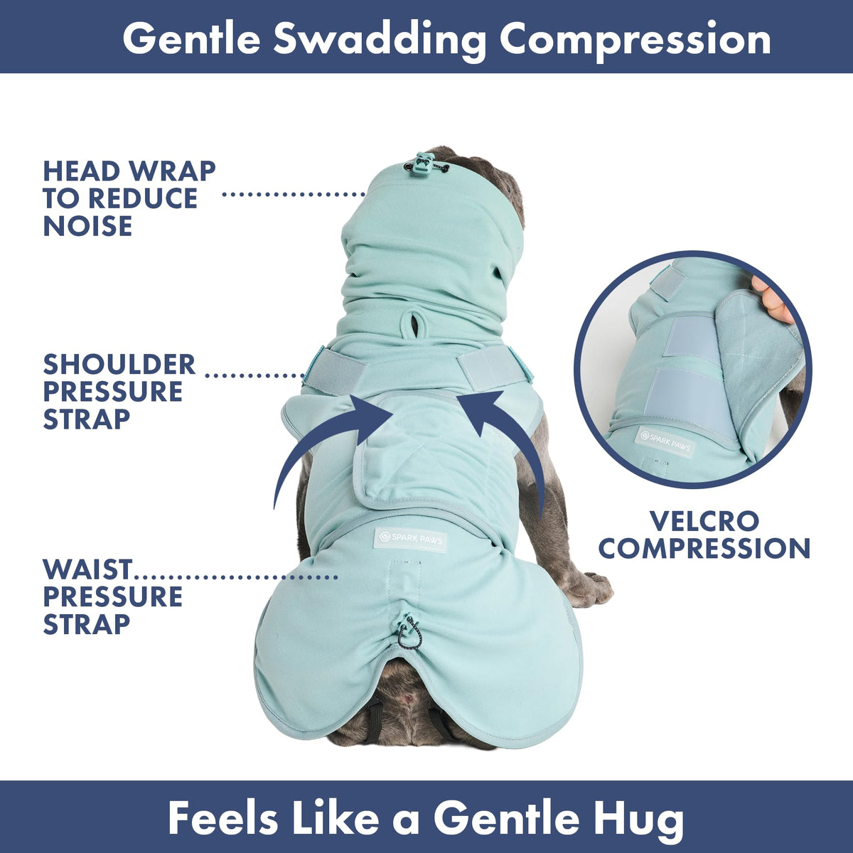 Anxiety Relief Vest for Dogs (01 Teal / 3XL)