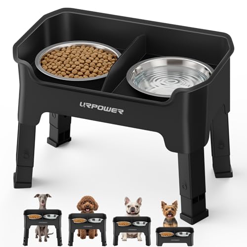 Mess Proof Elevated Dog Bowls (Matte Black / Small)