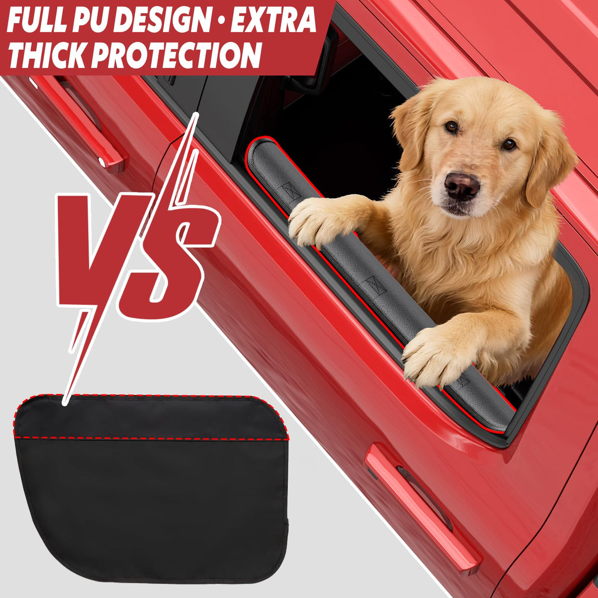 Dog Car Door Protector (Premium PU [Fit for Large SUV and Trucks])