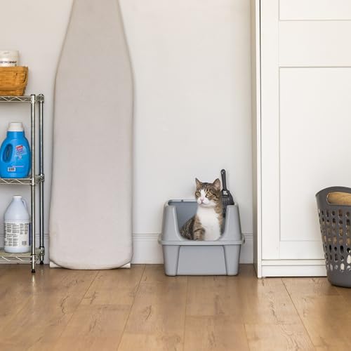 High Sided Cat Litter Box (Large / Gray)