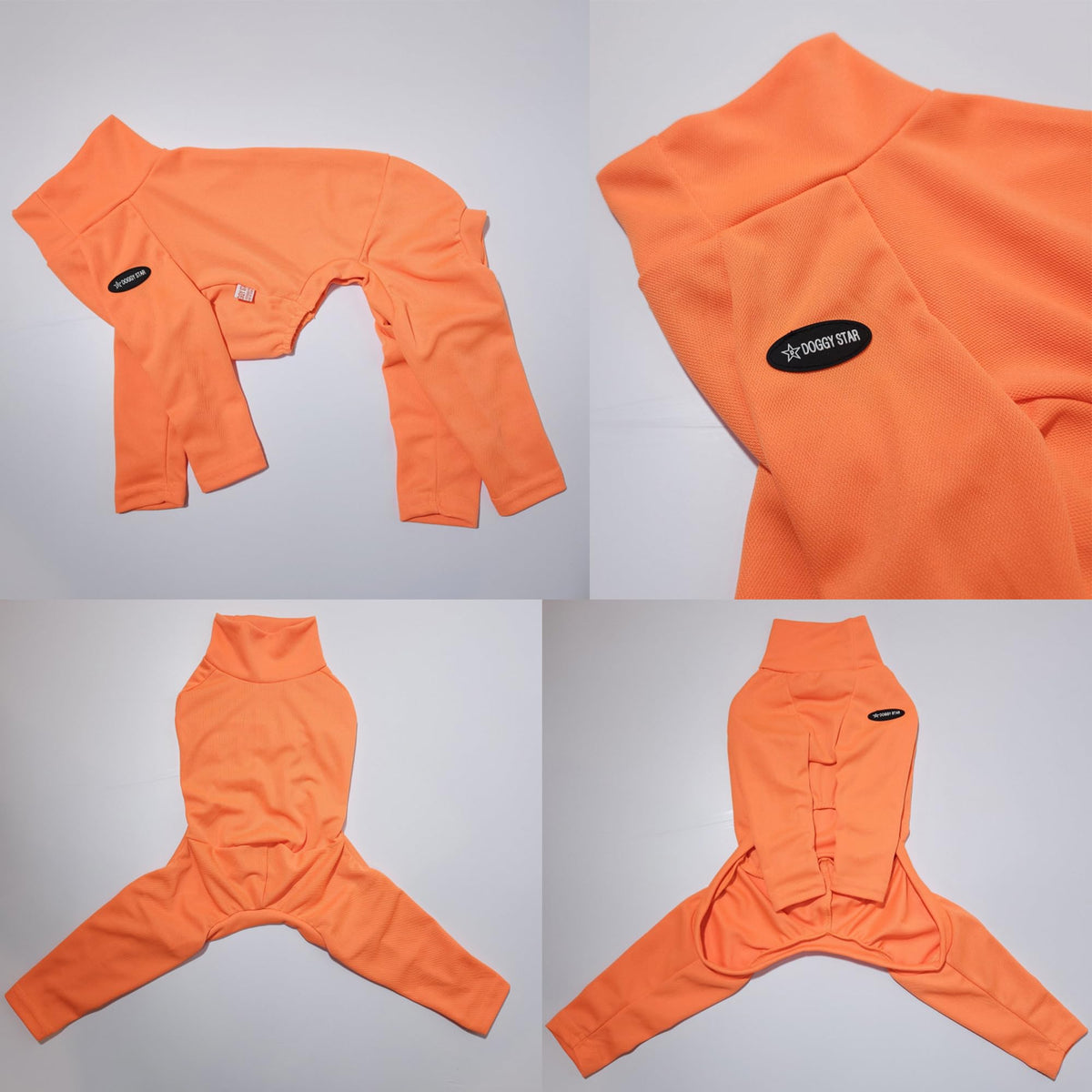 D Doggy Star Italian Greyhound Clothes Stretchy Neon Onesie Spring Summer (3XL / Onsi Ne Orange)