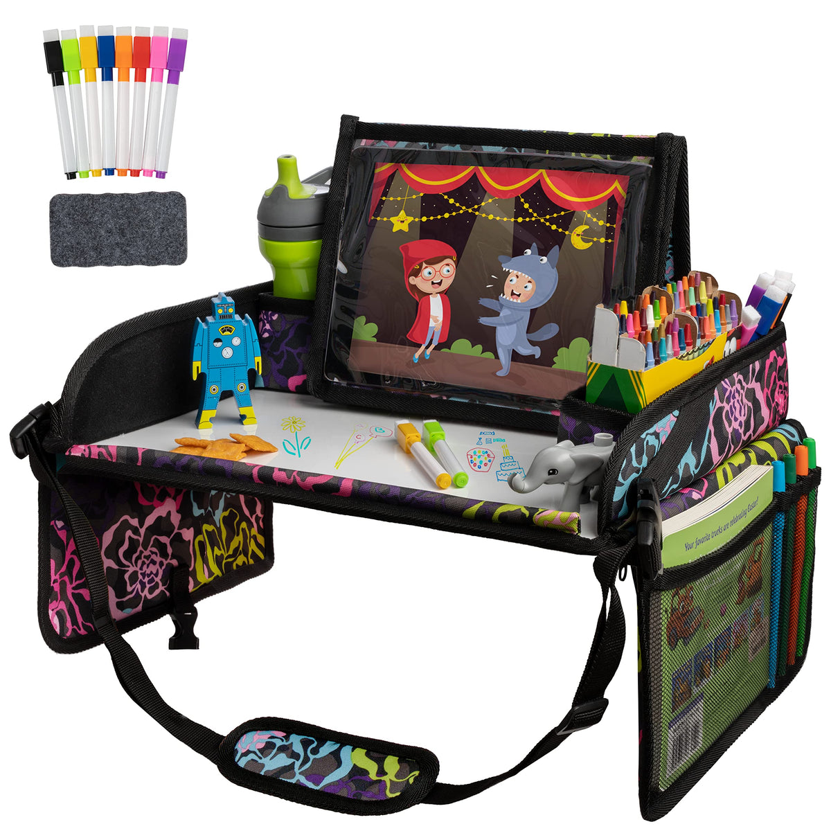 Kids Travel Tray for Car (Floral)