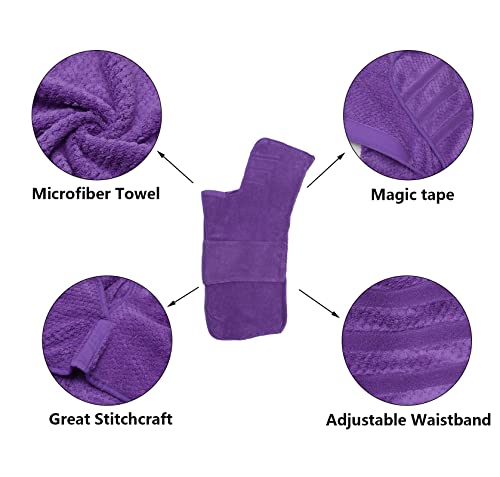 Pineapple Grid Fast Drying Super Absorbent Dog Cat Bath Robe Towel (XX-Large / Purple(Pineapple grid))