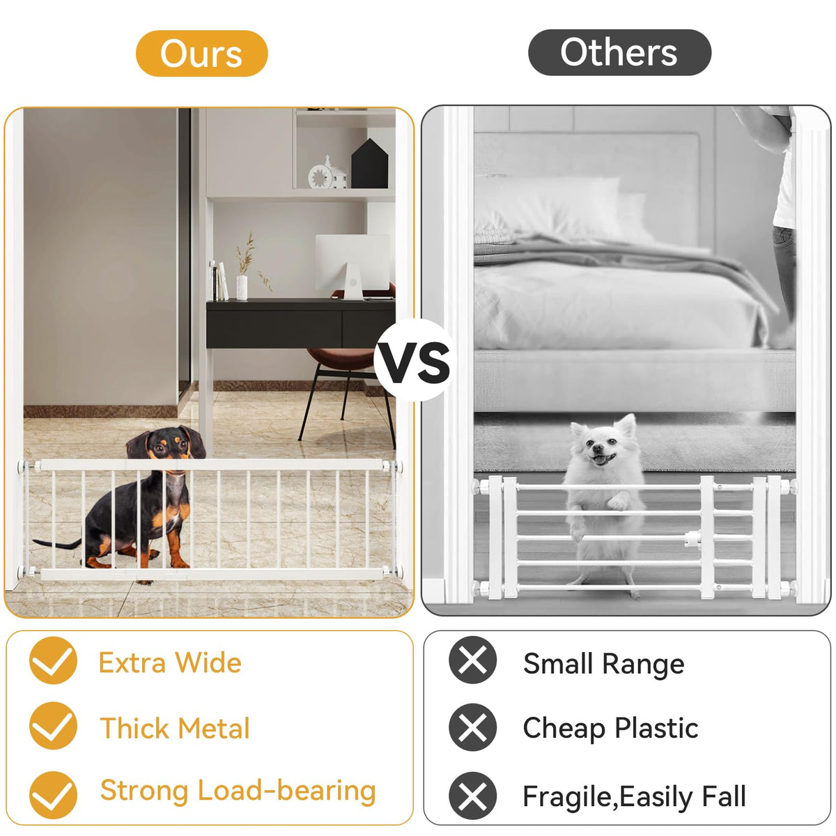 Dog Gate Indoor (18-45''W*14''H / White)