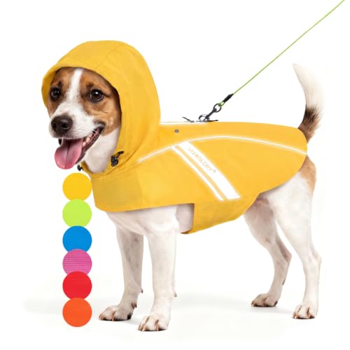 Dog Raincoat Wetoff Dog Rain Coat (Yellow / S (18"-22" chest girth))