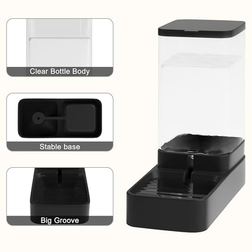 Automatic Cat Feeder and Water Dispenser in Set with Pet Food Bowl