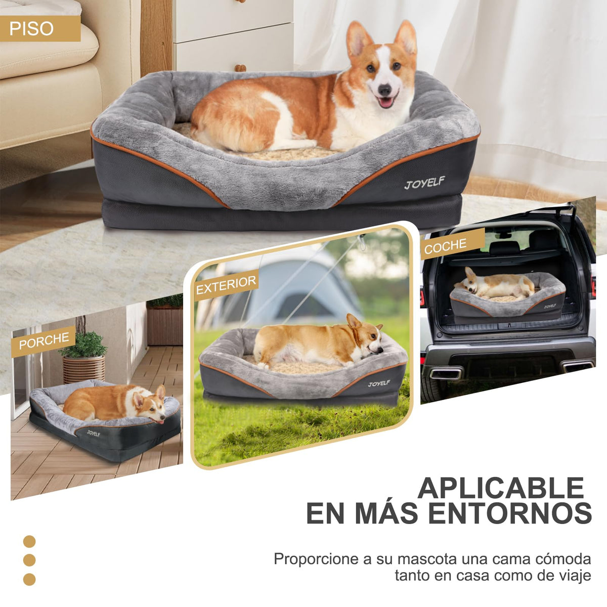Medium Memory Foam Dog Bed Orthopedic Dog Bed & Sofa with Removable Washable Cover and Squeaker Toy as Gift (Medium-31.5"x22")