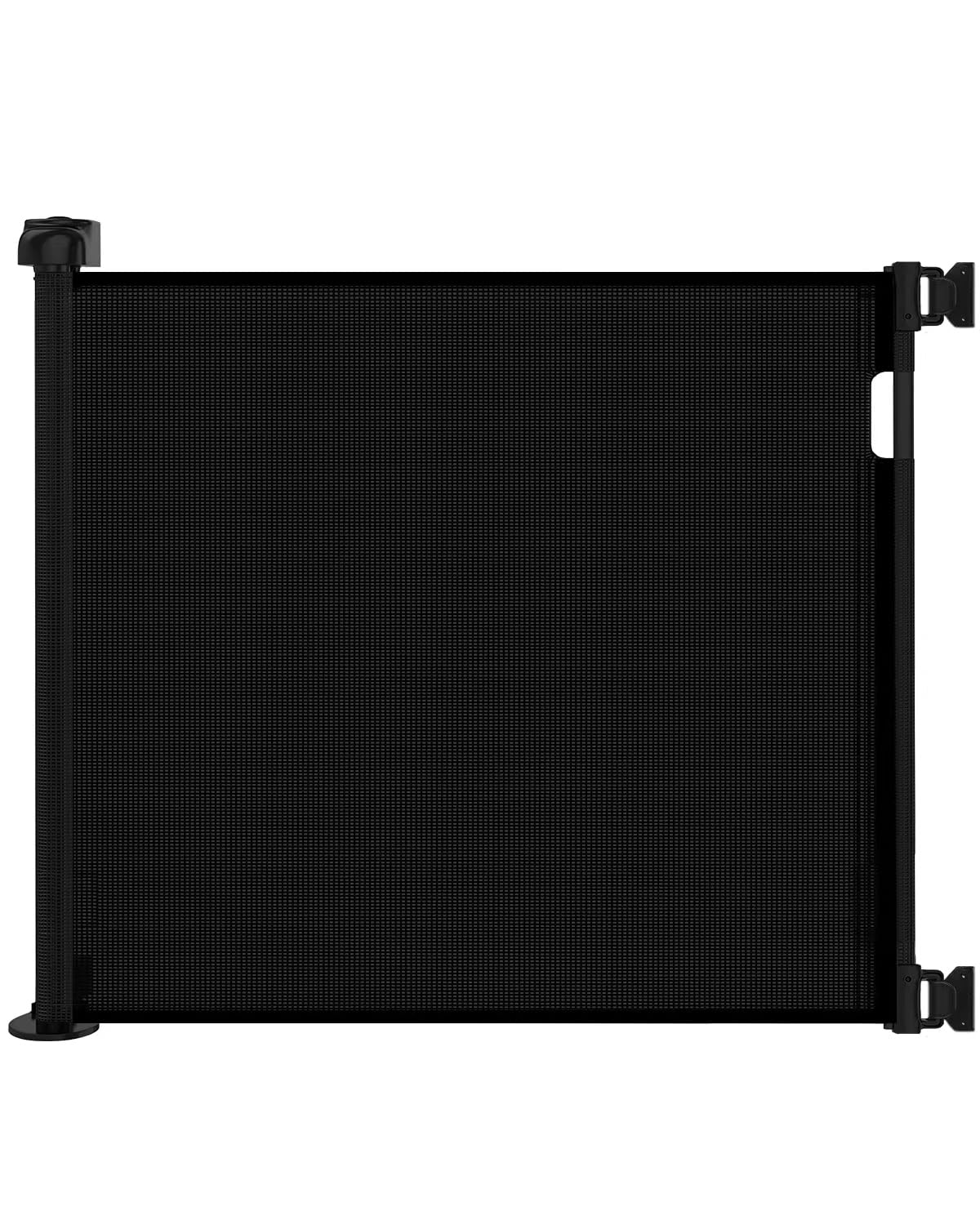 33" H Retractable Baby&Dog Gate (Black / 33x55 Inch)