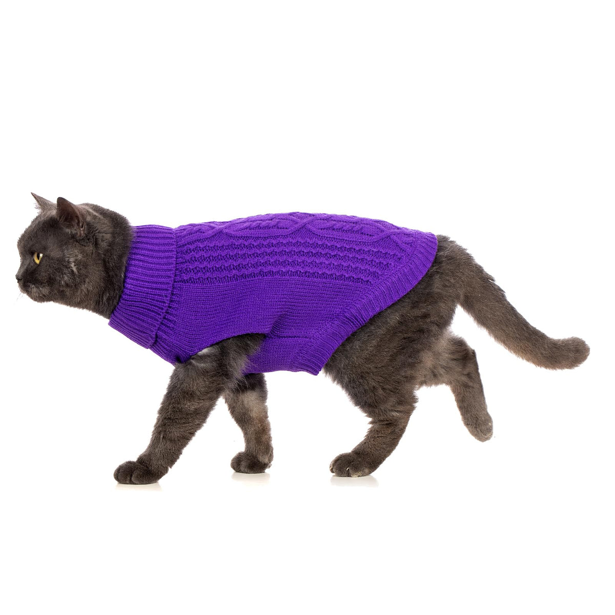 Cat Sweater Stretchy (Deep purple / Medium)