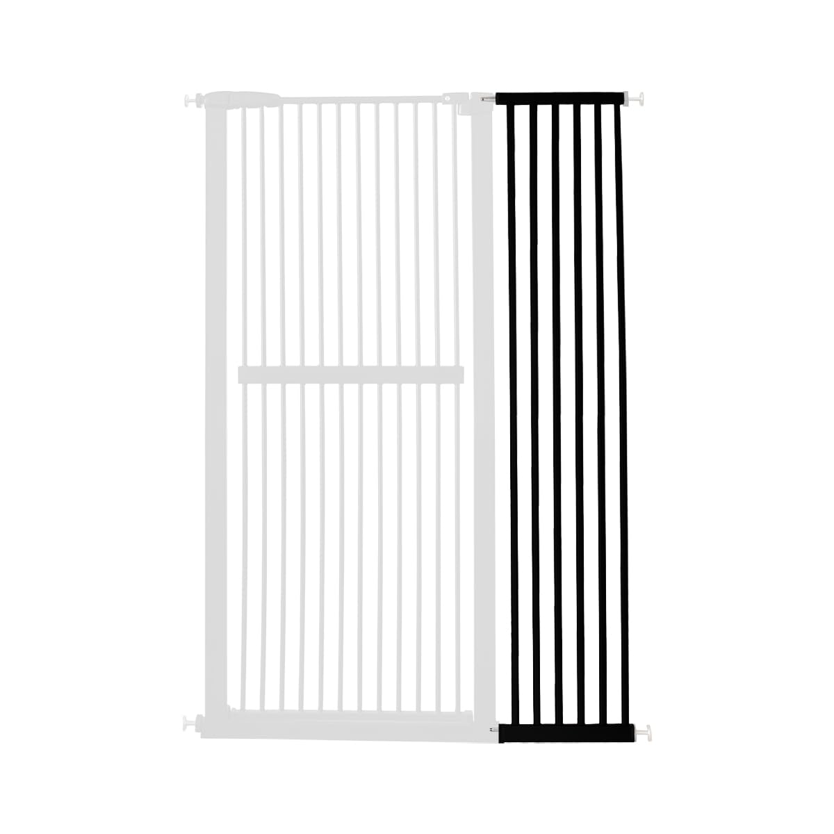 61.02" Extra Tall Pet Gate Extension Kit 12.6" Wide Black (61.02" H-black / 12.60" W, Extension)