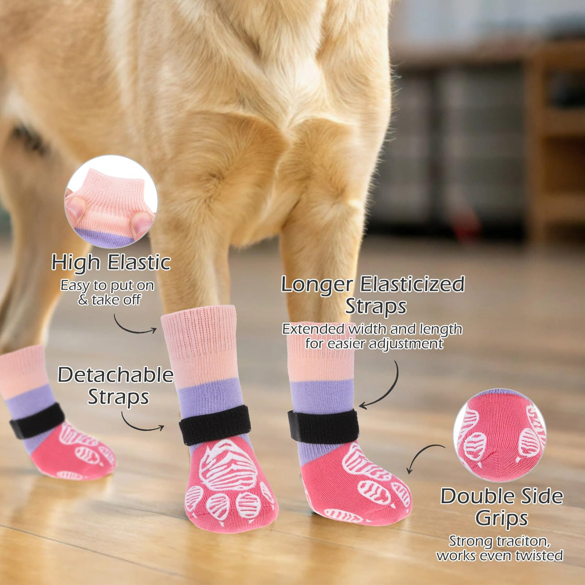 Anti Slip Dog Socks to Prevent Licking Paws