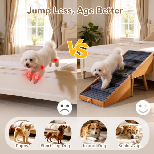 Pet Ramp for High Beds 21.06" Tall (Amber Camel / XXL(21.06”H))