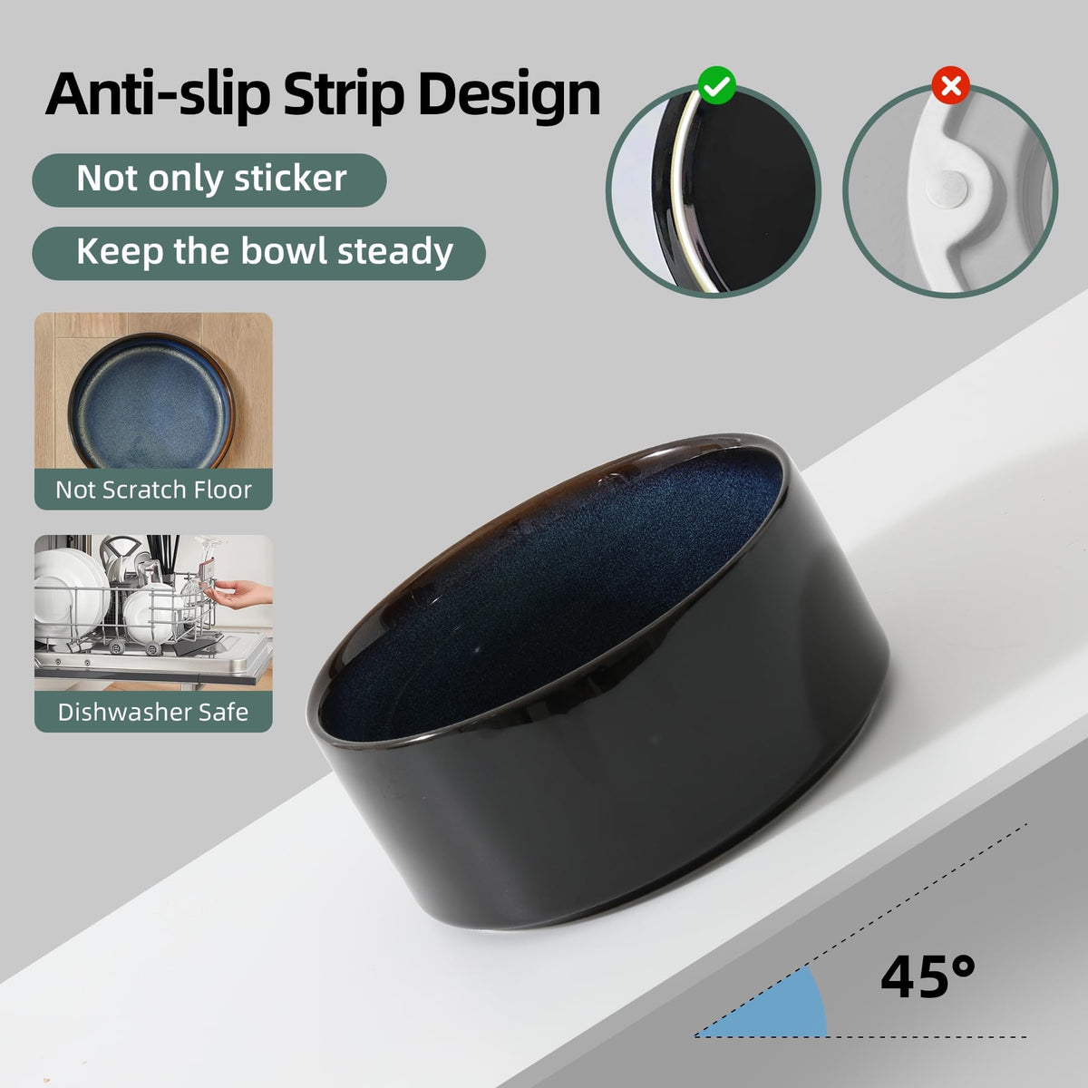 Ceramic Dog Bowls (Starry Sky)