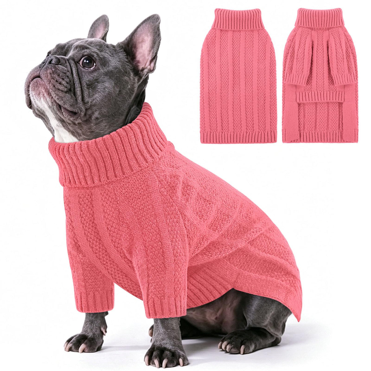 Dog Sweaters for Large Dogs (Large / Pink)