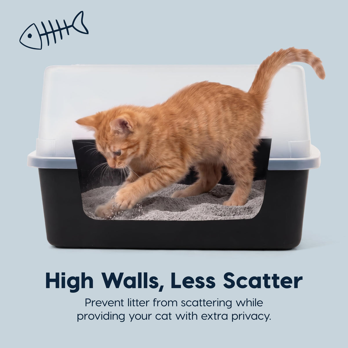 Cat Litter Box Small (Small / Black)