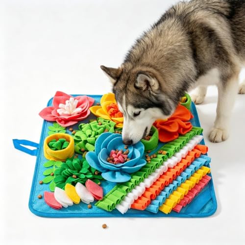 19.5" Snuffle Mat for Large Dogs (19.5"L x 19.5"W / blue)