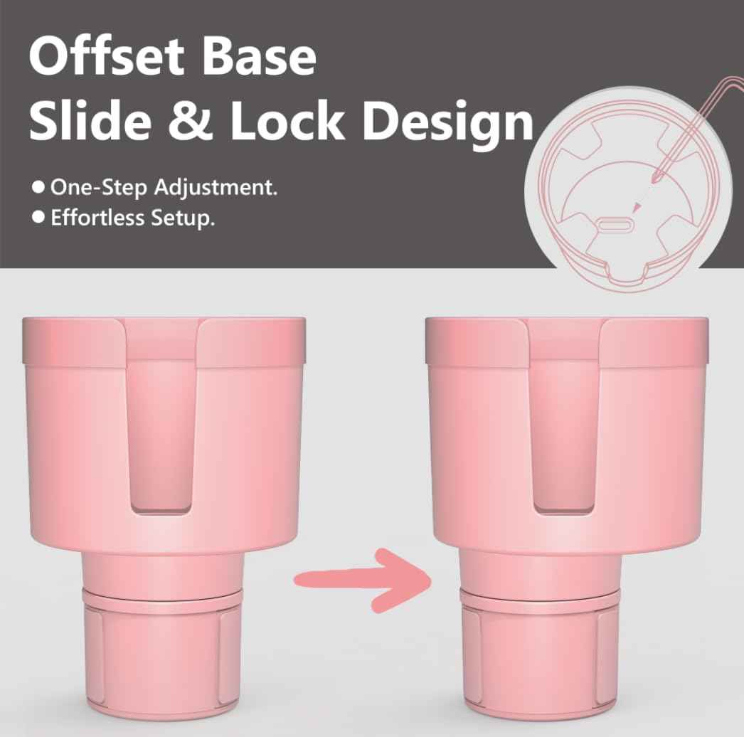 Car Cup Holder Expander for 32 (Pink / Medium*1)
