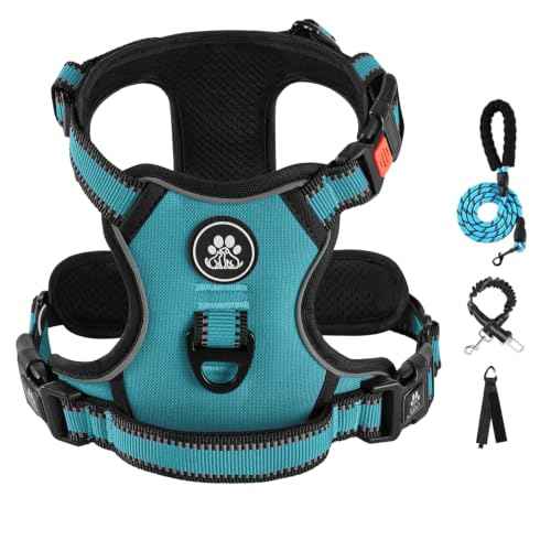 No Pull Dog Harness for Medium Dogs (Peacock Blue / Medium)