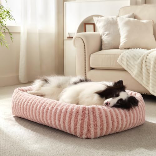 Dog Beds Large Sized Dogs (Pink / L(36"Lx27"Wx8"Th))