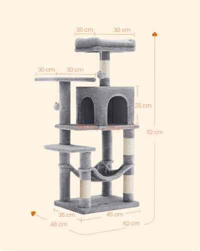 Cat Tree 44.1 (44.1 Inches / Light Gray)