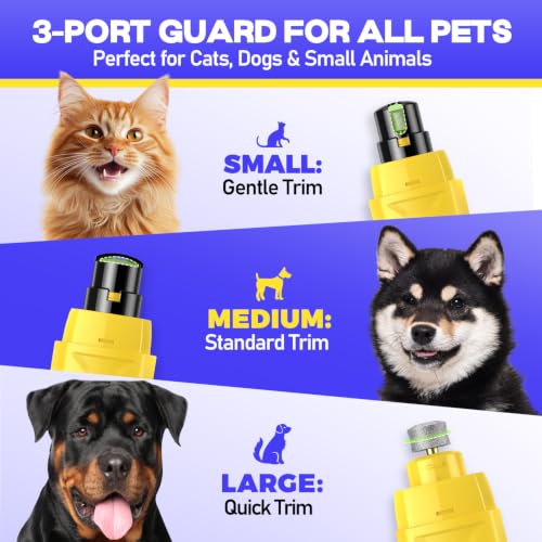 Whisper Quiet Dog Nail Grinder 50% More Powerful for Sensitive Dogs Cats