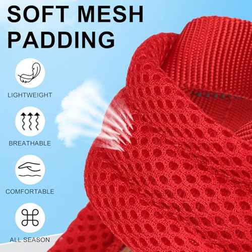Dog Harness for Large Dogs (Red / L: Chest 26"-32")
