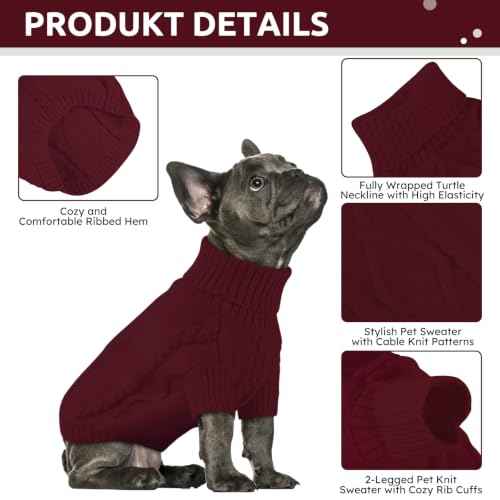 XL Dog Sweater (X-Large / Burgundy)