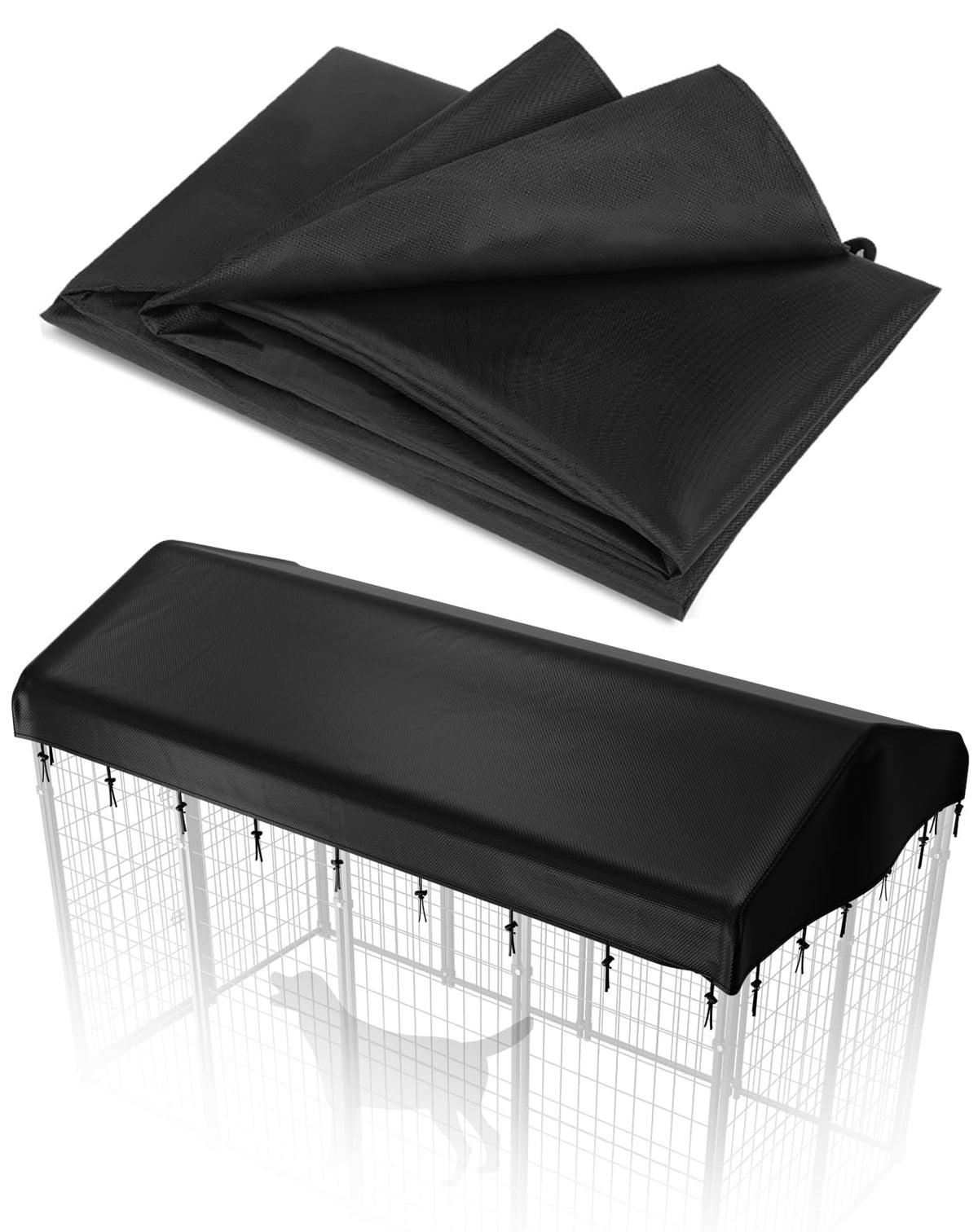 8x4ft Outdoor Dog Kennel Cover (Medium)