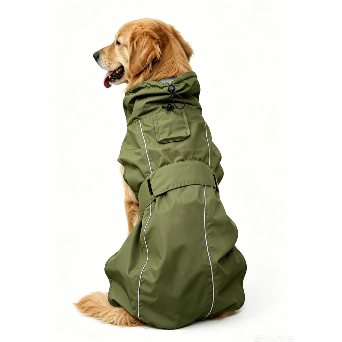 Waterproof Dog Raincoat (Green / Medium(13-22lb))