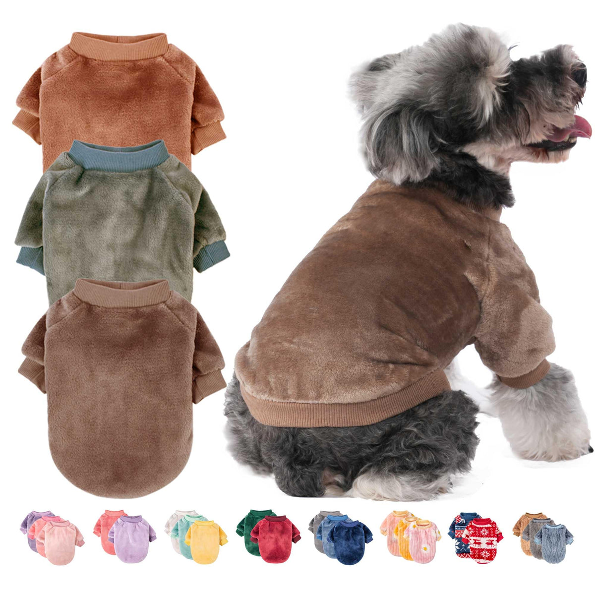 Dog Sweater 3 (Camel,Khaki,Olive / Small)