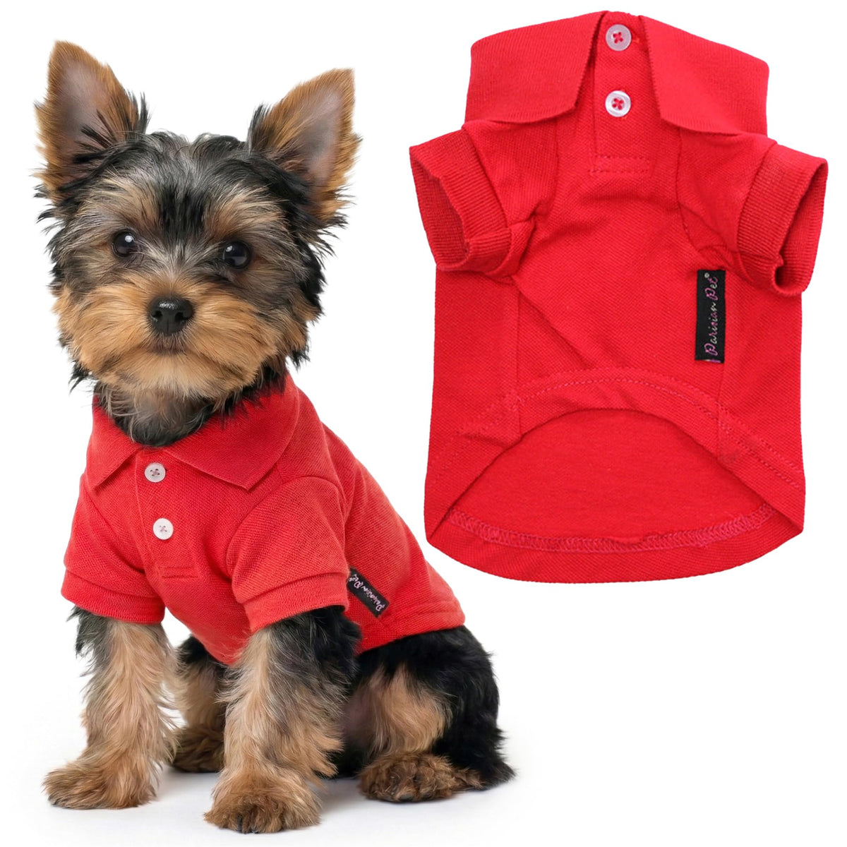 Dog Polo Shirt (XS / Red Polo)