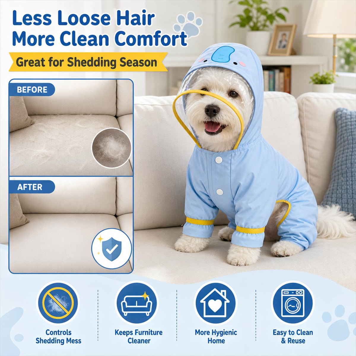 Dog Raincoat with Boots and Clear Hood (Orange Carrot / XXL(17-22lb))